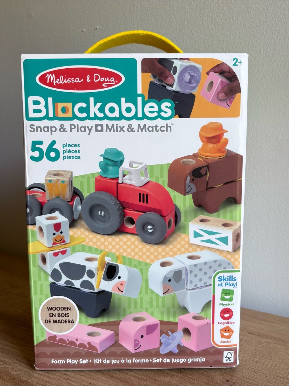 Melissa & Doug Blockables Snap & Play Mix & Match Farm Play Set